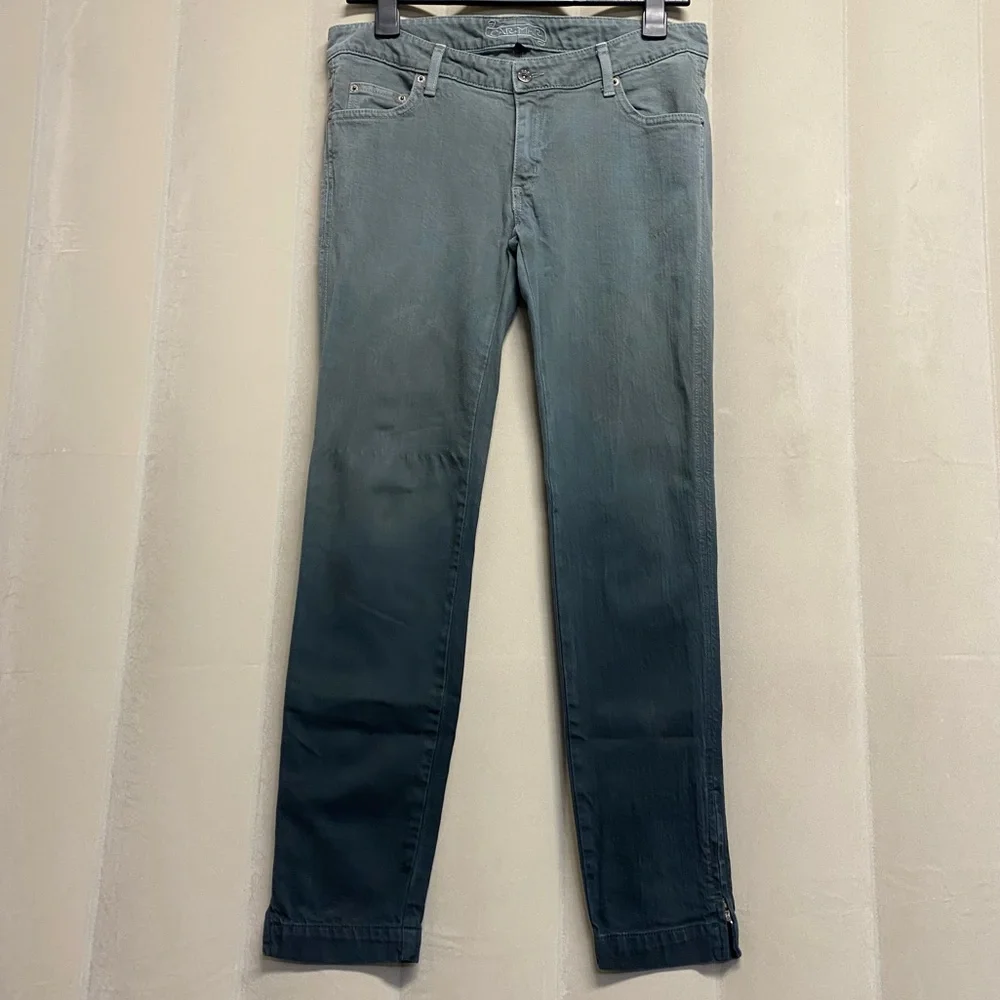 Car Mar Carmar Women’s Jeans Size 29 Ombré Straight Skinny Zip Ankle Low Rise